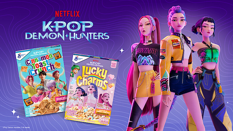 'K-Ppp Demon Hunters' Cinnamon Toast Crunch and Lucky Charms