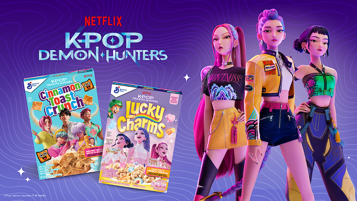 'K-Ppp Demon Hunters' Cinnamon Toast Crunch and Lucky Charms