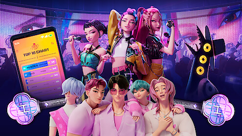 Collage of KPop Demon Hunters characters