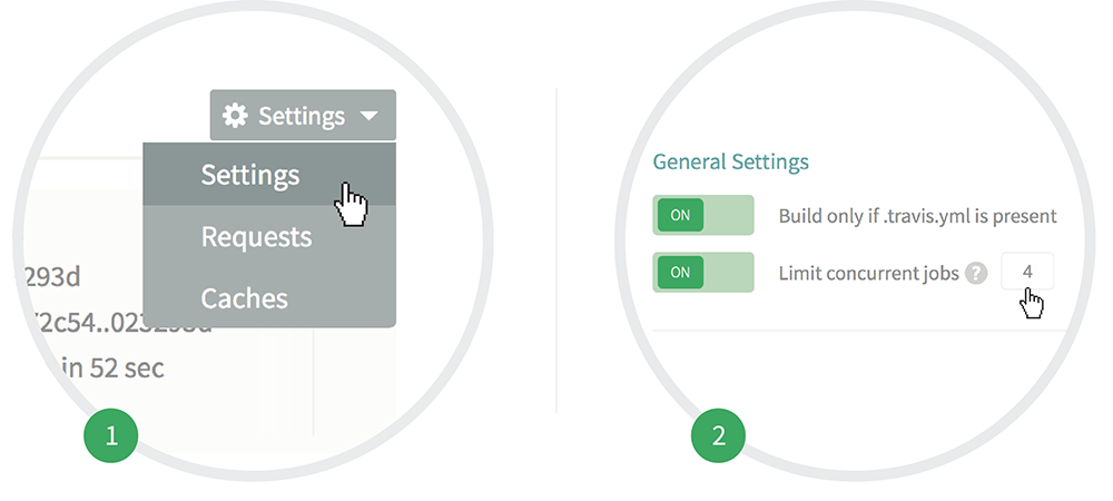 Settings -> Limit concurrent builds