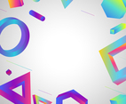 3D Geometric with Colorful Background