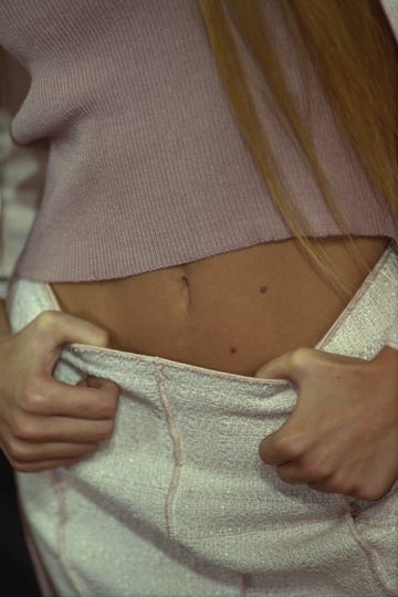 (original caption) this year, the navel is naked. (photo by thierry orban/sygma via getty images)