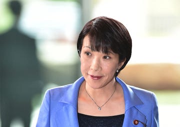 newly appointed internal affairs and communication minister sanae takaichi arrives at the prime ministers official residence in tokyo on september 3, 2014. japanese prime minister shinzo abe named five women to his new cabinet on september 3, leading by example in a country economists say must make better use of its highly educated but underemployed women. afp photo / kazuhiro nogi (photo by kazuhiro nogi / afp via getty images)