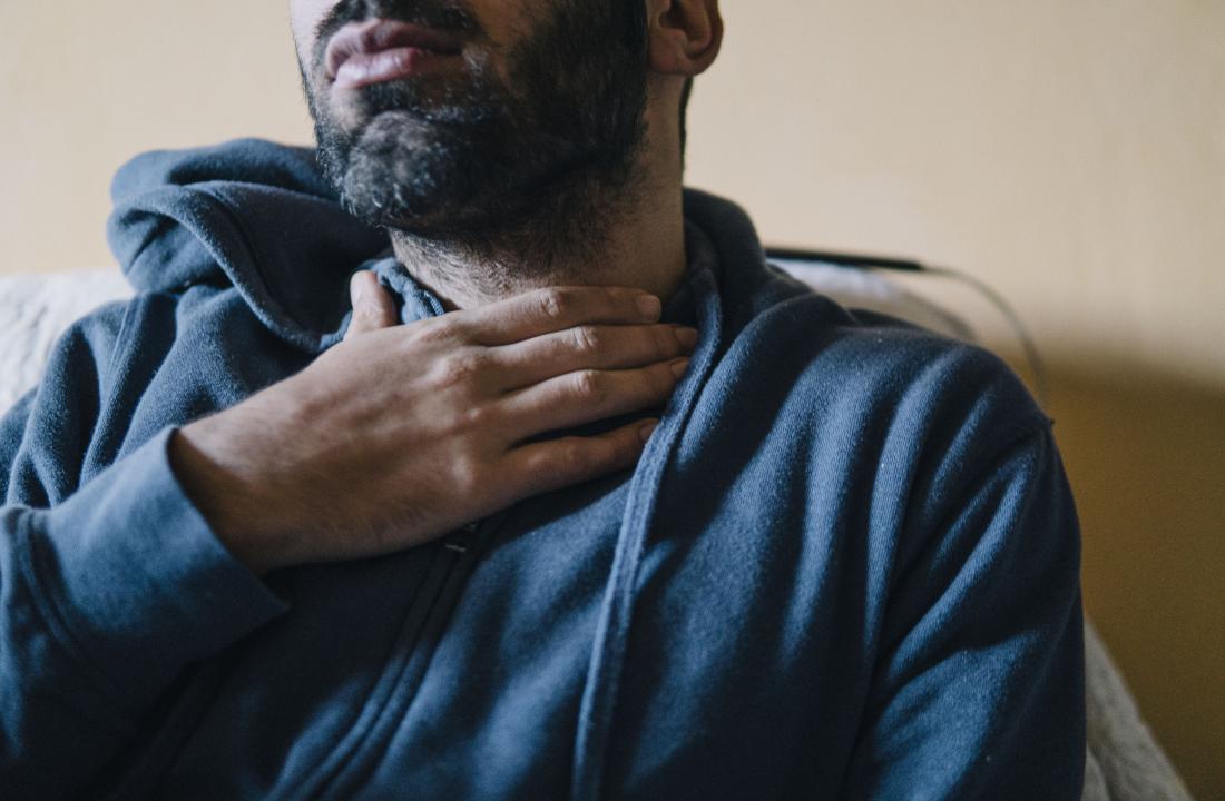 man has swallowing difficulties