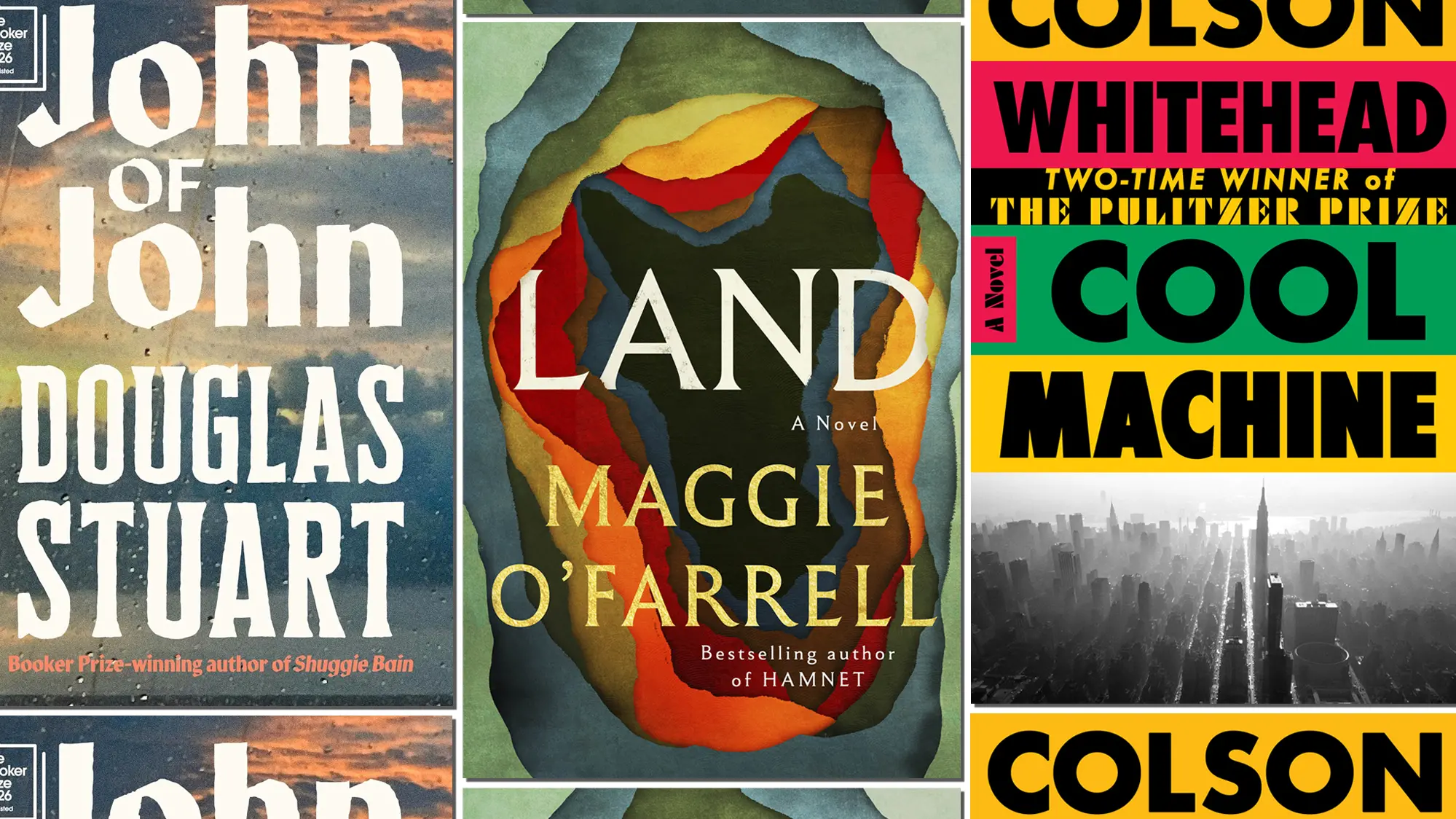The book covers of John of John, Land and Cool Machine