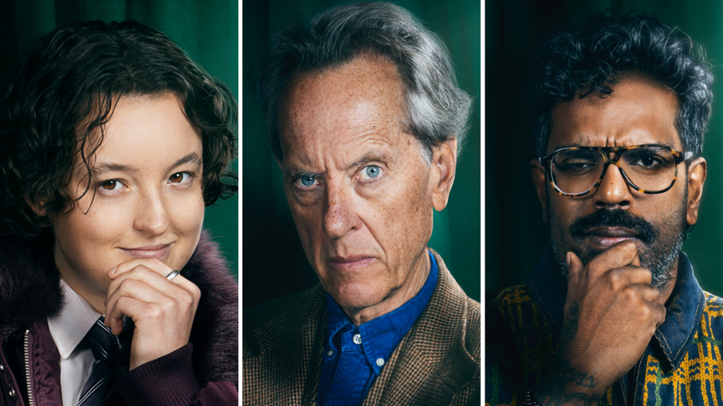 Bella Ramsey, Richard E. Grant and Romesh Ranganathan