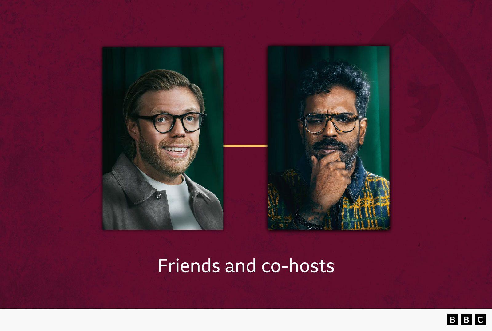 A graphic showing the celebrity contestants' connections