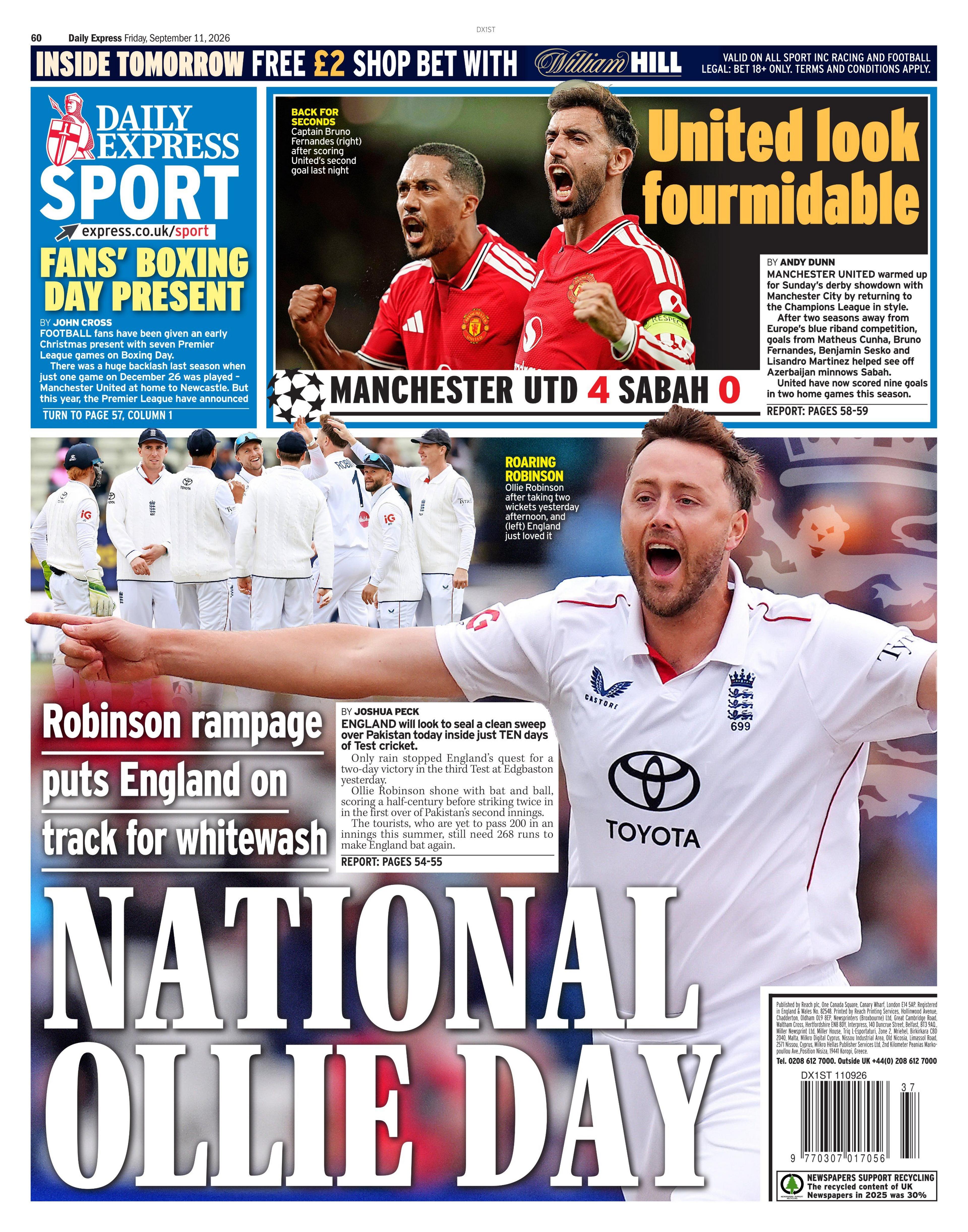 Express sports section