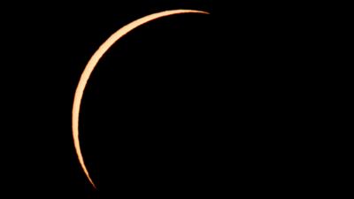 Crescent of light seen during eclipse