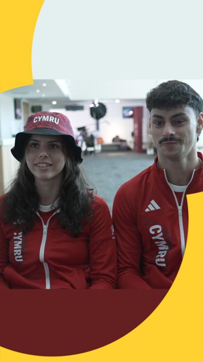 Wales wheelchair basketballers Libi Phillips and Will Bishop