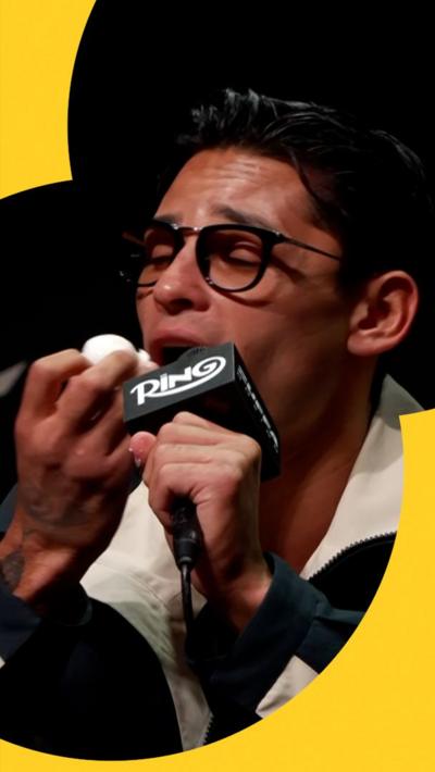 Ryan Garcia eats egg