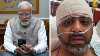 Composite image shows on the left Modi and on the right Capt Smit Machchhar