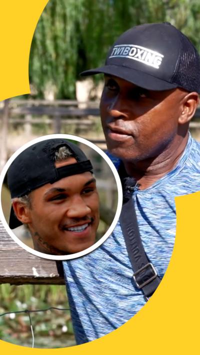 Professional British boxer Conor Benn and former champion boxer Nigel Benn
