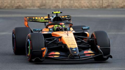 McLaren's Lando Norris during Azerbaijan Grand Prix practice
