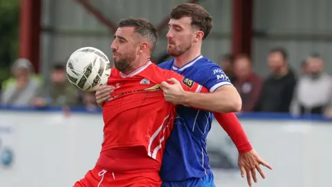 Joe Gormley in action against Limavady