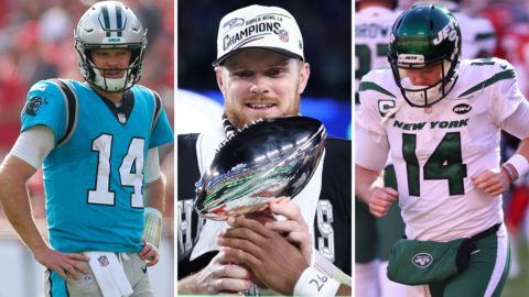 Sam Darnold struggled at the Panther and Jets but won the Super Bowl with the Seahawks
