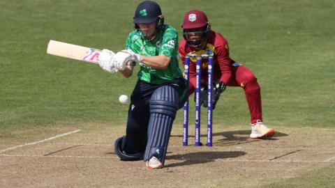 Gaby Lewis in action for Ireland