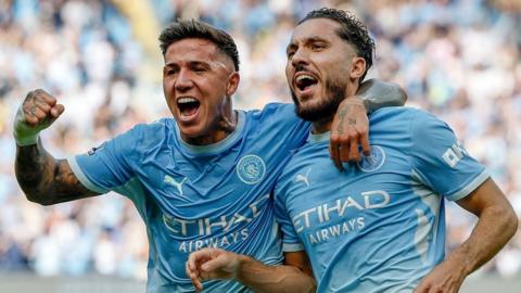 Rayan Cherki and Enzo Fernandez