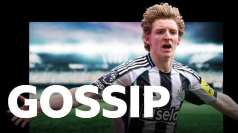 BBC Sport Gossip graphic featuring Newcastle's Anthony Gordon