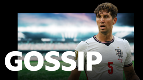 John Stones and the BBC Sport Gossip logo