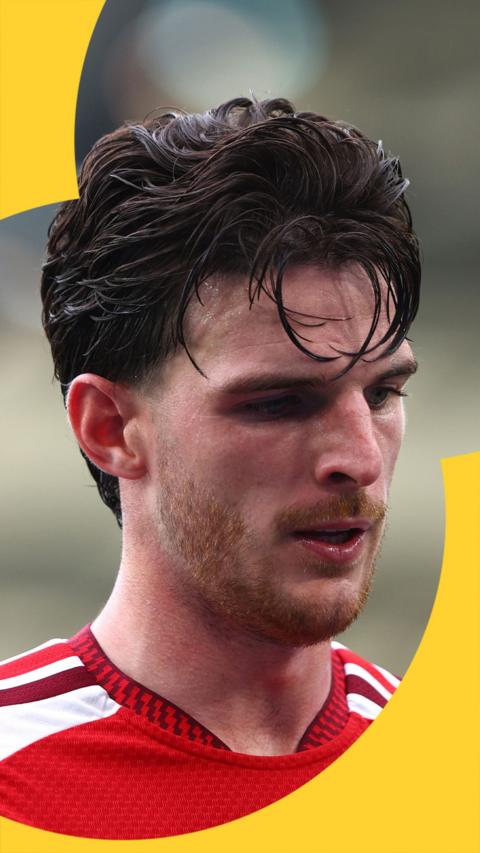 Declan Rice looks dissapointed after losing 3-0 to Brighton on Saturday.