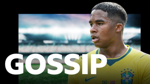 A gossip graphic featuring Endrick in Brazil kit