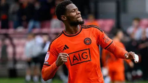 Salford City goalscorer Adebola Oluwo
