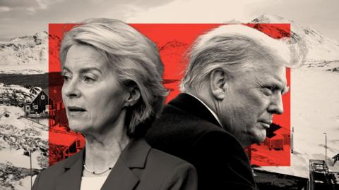 An image of Ursula von der Leyen and Donald Trump
