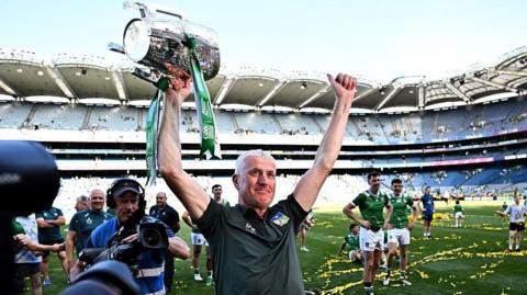 John Kiely with the Liam MacCarthy Cup
