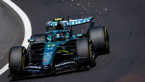Fernando Alonso in the Aston Martin-Honda at the Spanish Grand Prix in Madrid last weekend.
