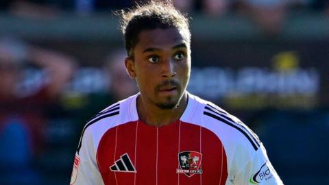 Lakyle Samuel in action for Exeter City