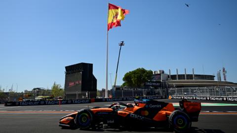 Action at the Madring  with a Spanish flag flying