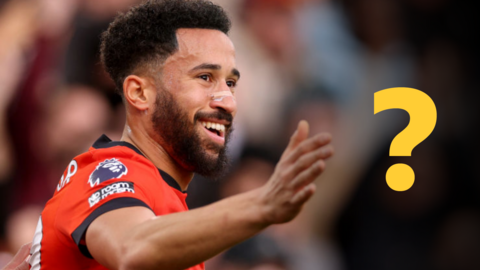 Andros Townsend next to a yellow question mark