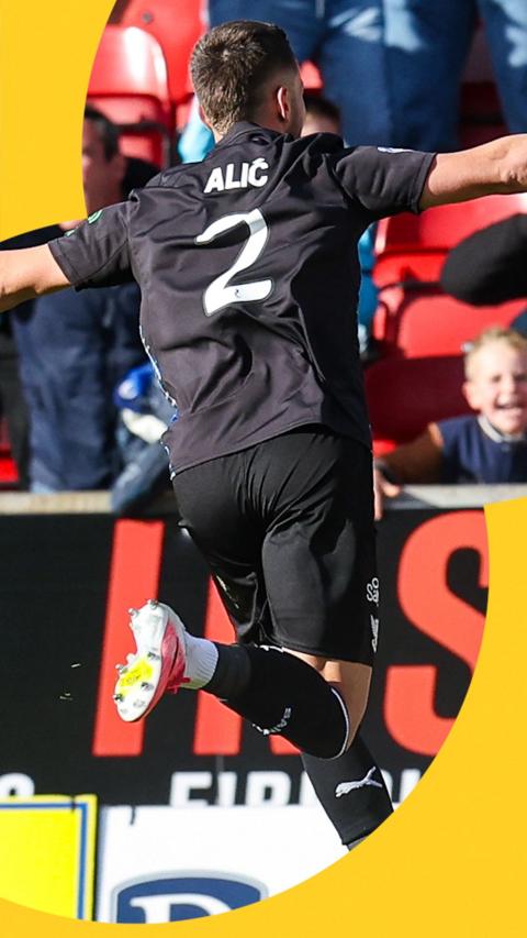 St Johnstone's Alic celebrates