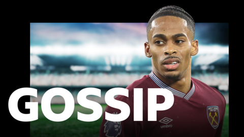 BBC Sport Gossip graphic featuring an image of West Ham's Crysencio Summerville