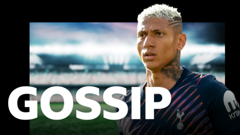 BBC Sport Gossip graphic featuring an image of Richarlison playing for Tottenham
