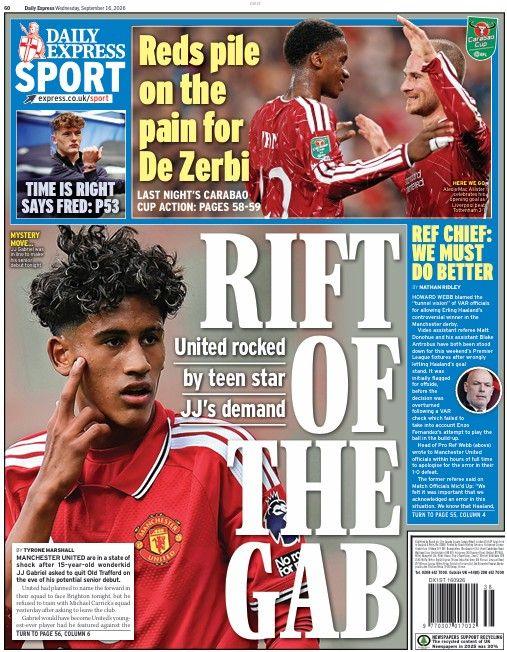 Daily Express back page