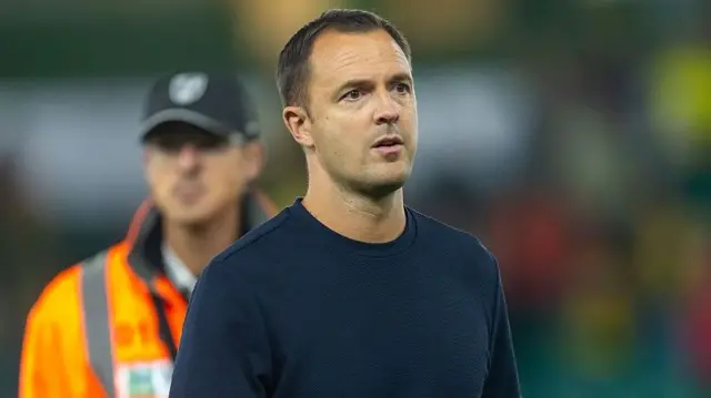 Chris Davies looking solemn after the defeat at Norwich