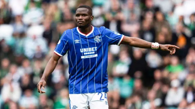 Makhanya in action for Rangers at Parkhead