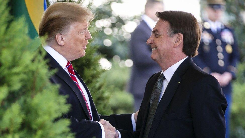 File image of Donald Trump meeting Jair Bolsonaro