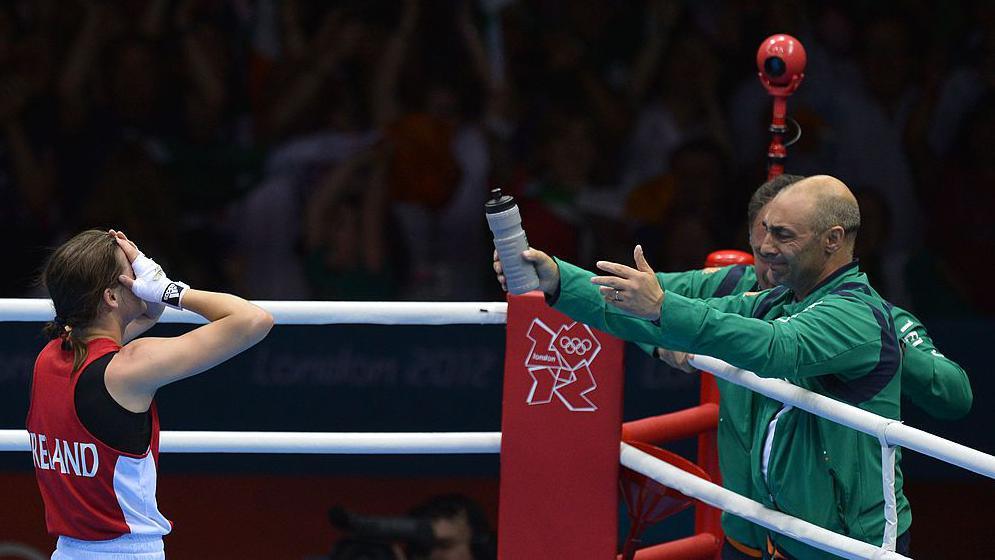 Katie Taylor in tears as she wins a gold medal