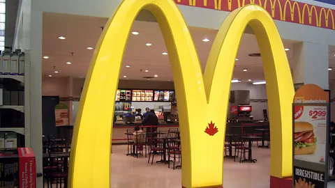 Wikipedia The double-arches, or M logo, was introduced in 1968 after the McDonald’s building design with bookending single arches was retired (Credit: René Sinn/Wikipedia)