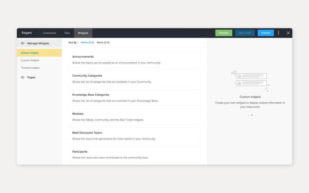 مثال موضح لنظام قاعدة المعرفة باستخدام Zoho Desk