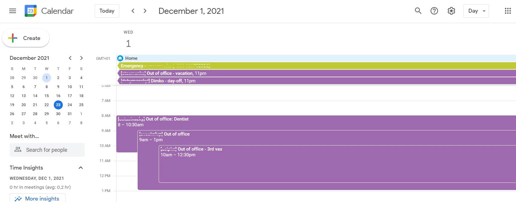 Google calendar