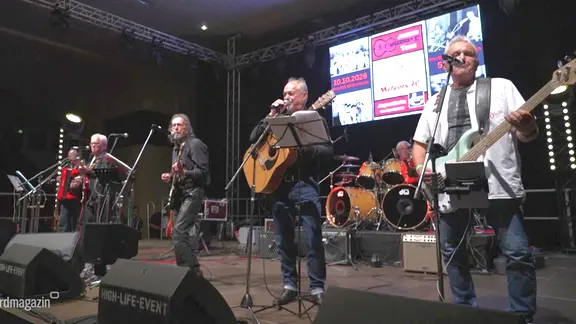 Die Meteors 70 auf der Bühne.