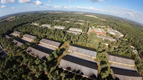 Das ehemalige Bundeswehr-Depot in Itterbeck von oben.