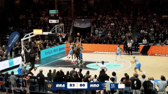 Spielszene Seawolves gegen Braunschweig.