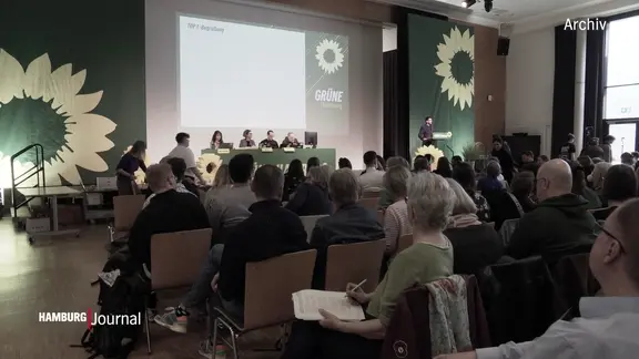 Eine interne Parteiveranstaltung bei den Hamburger Grünen