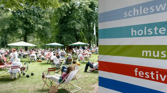 Das Logo des Schleswig-Holstein Musik Festivals in Stocksee