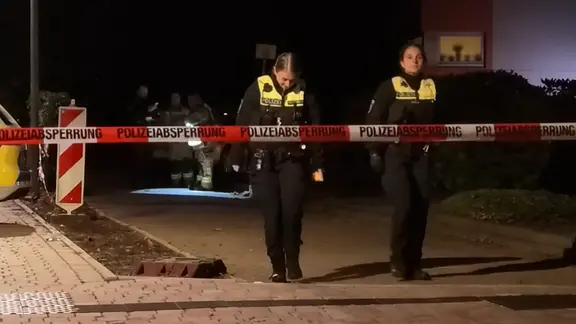 Das Bild zeigt Polizeiermittlungen in Delmenhorst.